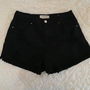 Black Denim Shorts